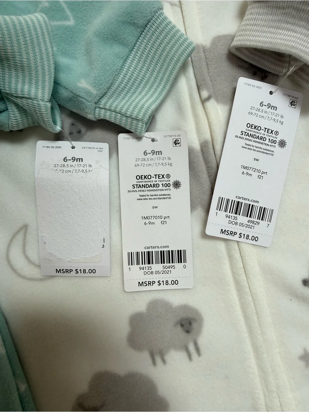 Carter's Gender Neutral Baby Sleep Sacks